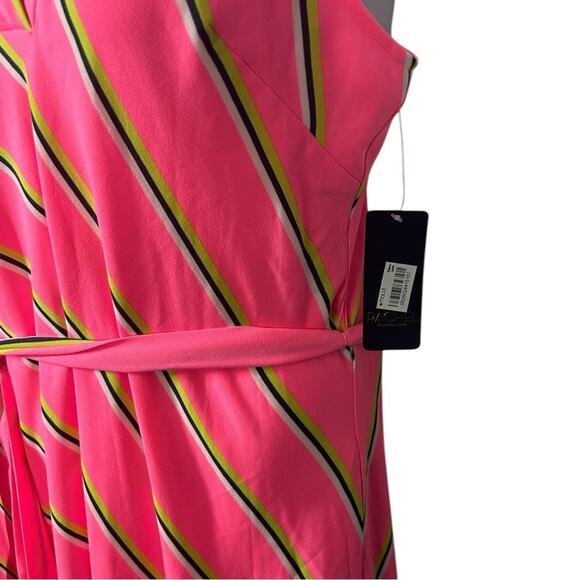 RACHEL Rachel Roy April Pink Striped Maxi Dress XL NWT Summer Resort - Picture 9 of 15